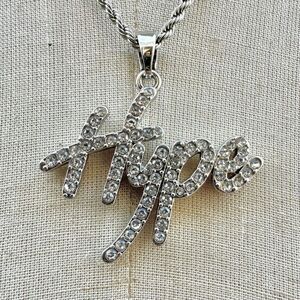 Rhinestone Hype pendant necklace